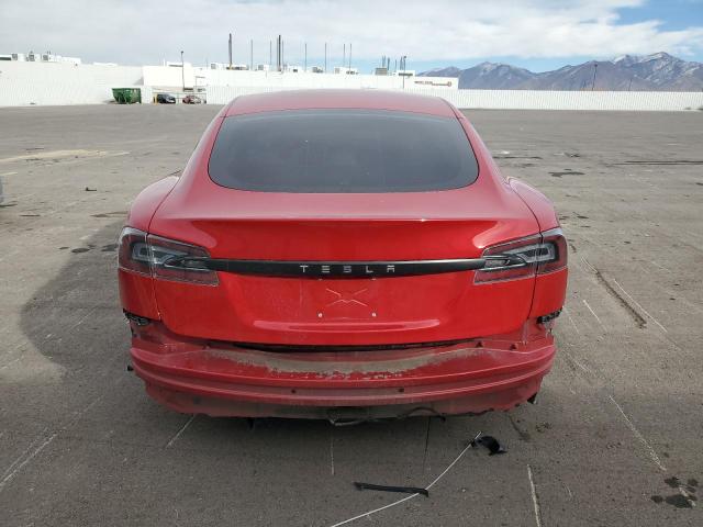 5YJSA1H13EFP36478 - 2014 TESLA MODEL S RED photo 6