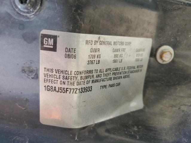 1G8AJ55F77Z133933 - 2007 SATURN ION LEVEL 2 ლურჯი ფოტო 12