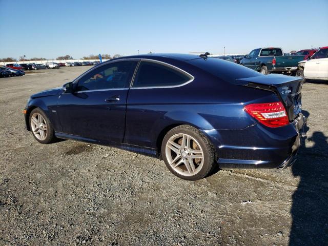 WDDGJ5HB1CF735091 - 2012 MERCEDES-BENZ C 350 BLUE photo 2