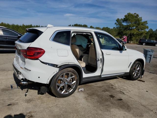 5UXTY3C03M9F00885 - 2021 BMW X3 SDRIVE30I WHITE photo 3