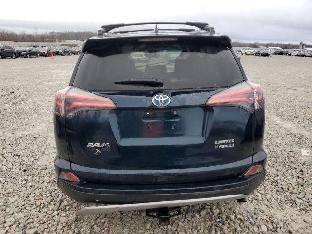 JTMDJREV3JD175165 - 2018 TOYOTA RAV4 HV LIMITED BLUE photo 6