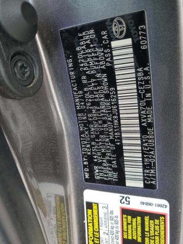 4T1B11HK8JU616259 - 2018 TOYOTA CAMRY L 灰色 照片 12