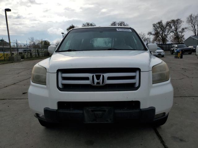 5FNYF28527B007542 - 2007 HONDA PILOT EXL WHITE photo 5