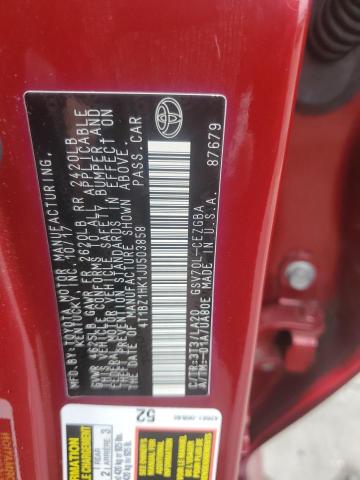 4T1BZ1HK1JU503858 - 2018 TOYOTA CAMRY XSE RED photo 12