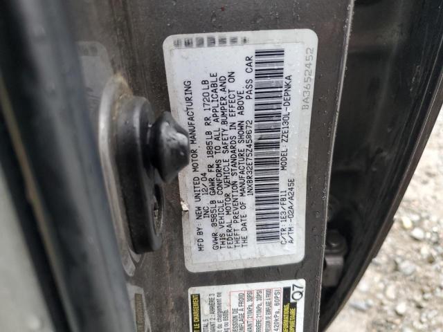 1NXBR32E75Z458672 - 2005 TOYOTA COROLLA CE GRAY photo 12