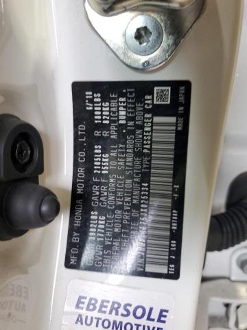 JHMFC1F75JX025334 - 2018 HONDA CIVIC EXL Белый фото 13