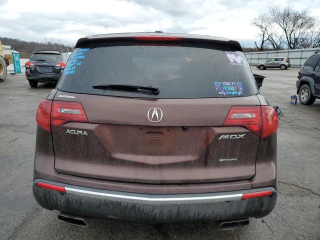 2HNYD2H66BH525326 - 2011 ACURA MDX TECHNOLOGY BURGUNDY photo 6