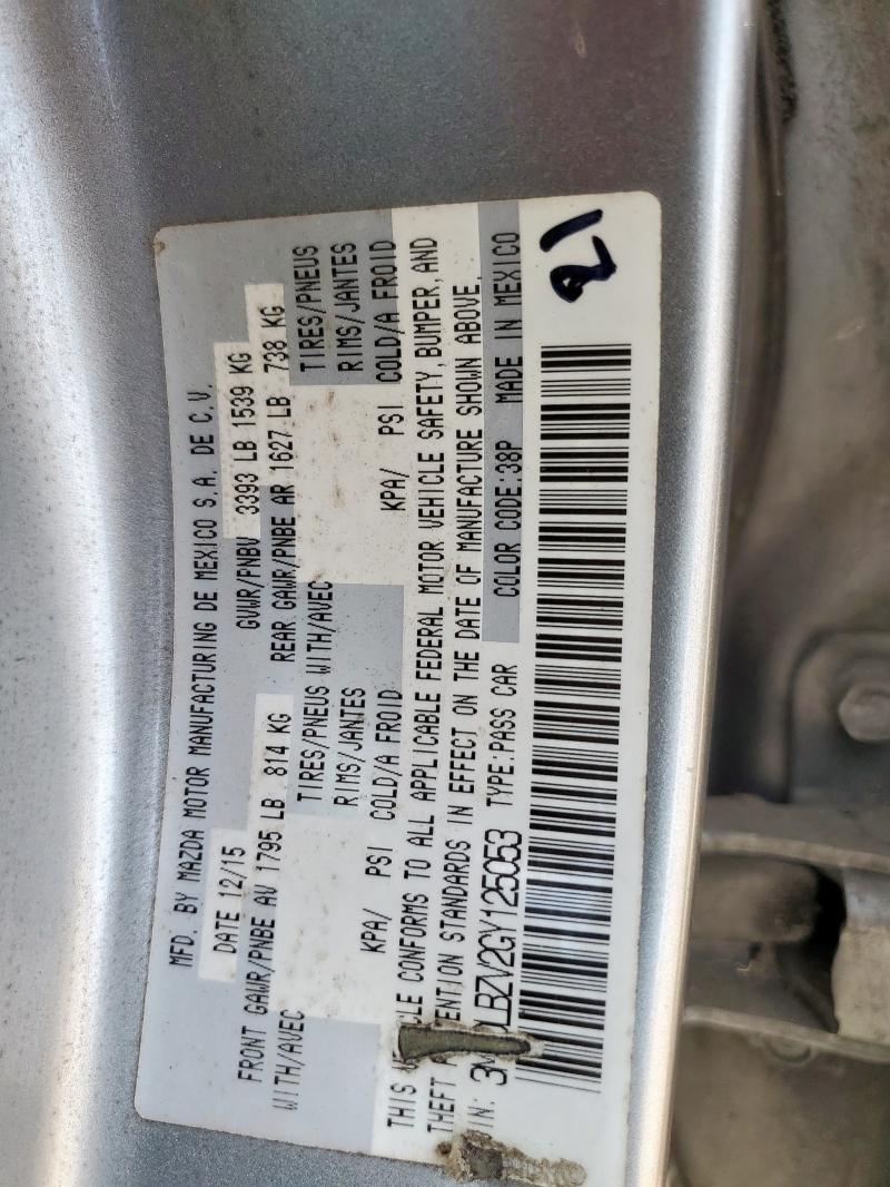 3MYDLBZV2GY125053 - 2016 TOYOTA SCION IA ვერცხლისფერი ფოტო 12