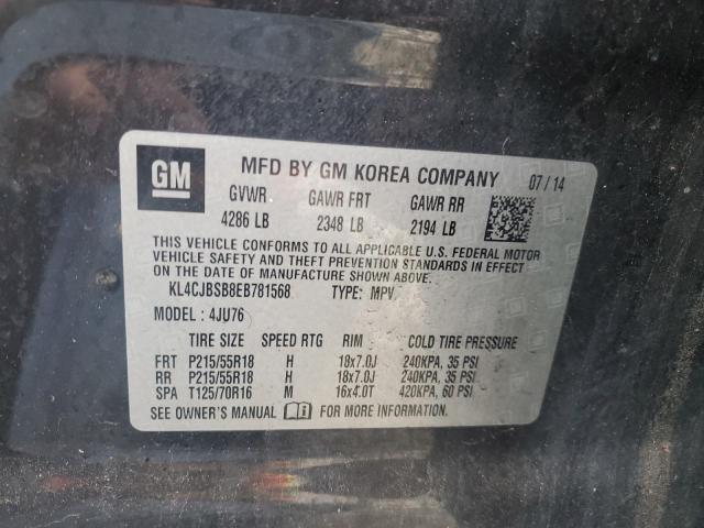 KL4CJBSB8EB781568 - 2014 BUICK ENCORE CONVENIENCE 黑色 照片 12