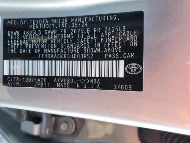 4T1DAACK8SU003852 - 2025 TOYOTA CAMRY XSE SILVER photo 13