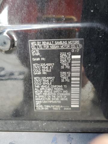 KNMAT2MV7HP548755 - 2017 NISSAN ROGUE S BLACK photo 13