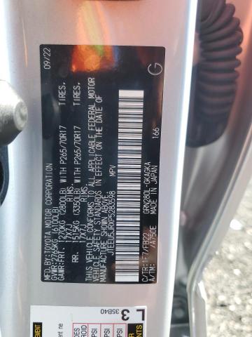 JTEEU5JRXP5283598 - 2023 TOYOTA 4RUNNER SR5 SILVER photo 13