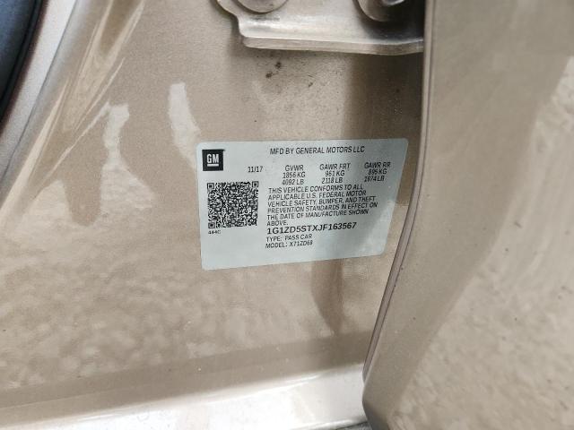 1G1ZD5STXJF163567 - 2018 CHEVROLET MALIBU LT Թուխ լուսանկար 12