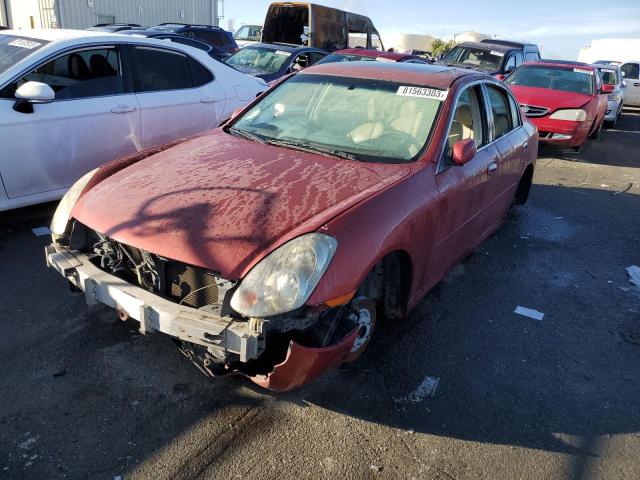 JNKCV51E06M503680 - 2006 INFINITI G35 RED photo 1