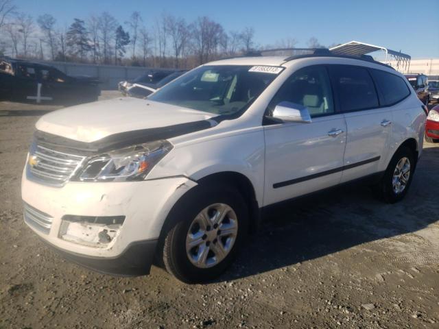 1GNKRFKD4EJ128204 - 2014 CHEVROLET TRAVERSE LS WHITE photo 1