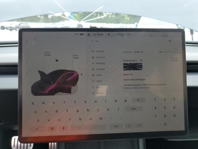 5YJ3E1ET3RF880813 - 2024 TESLA MODEL 3 Grafit foto 9