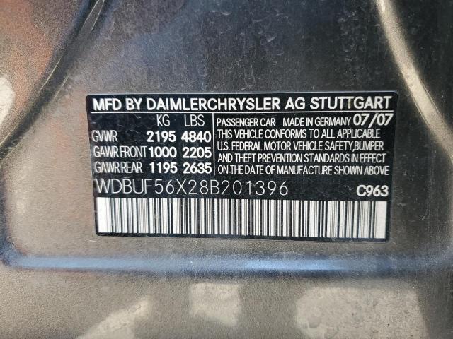 WDBUF56X28B201396 - 2008 MERCEDES-BENZ E 350 GRAY photo 12