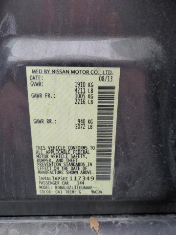 1N4AL3AP5EC117349 - 2014 NISSAN ALTIMA 2.5 GRAY photo 12