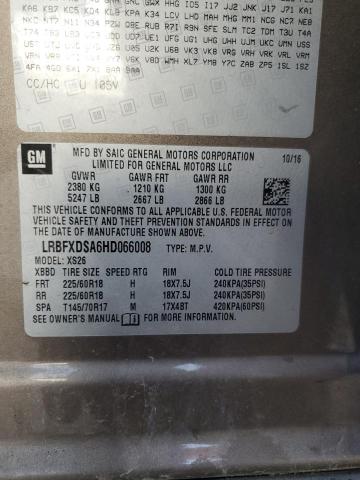 LRBFXDSA6HD066008 - 2017 BUICK ENVISION ESSENCE 棕色 照片 13