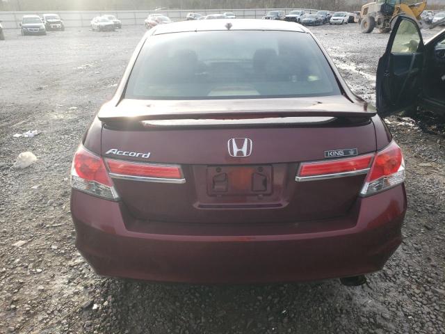 1HGCP2F87CA132593 - 2012 HONDA ACCORD EXL BURGUNDY photo 6