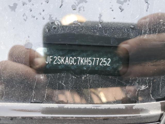 JF2SKAGC7KH577252 - 2019 SUBARU FORESTER PREMIUM GRAY photo 14