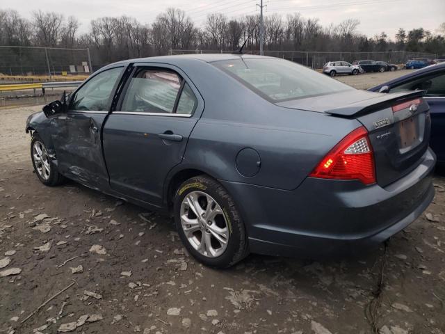 3FAHP0HA0CR388840 - 2012 FORD FUSION SE BLUE photo 2