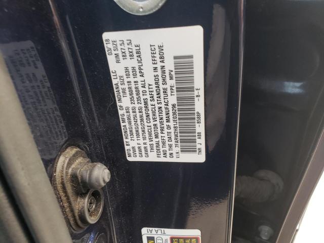 7FARW2H81JE036296 - 2018 HONDA CR-V EXL BLUE photo 14