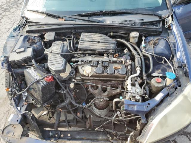 2HGES16595H610539 - 2005 HONDA CIVIC LX BLUE photo 11