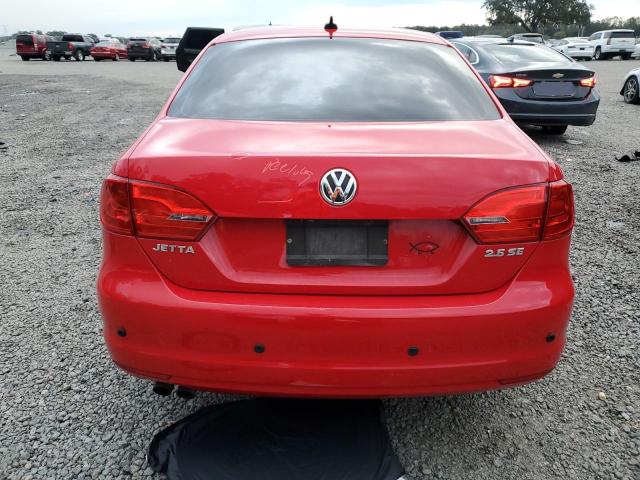 3VWDP7AJ8CM370561 - 2012 VOLKSWAGEN JETTA SE RED photo 6