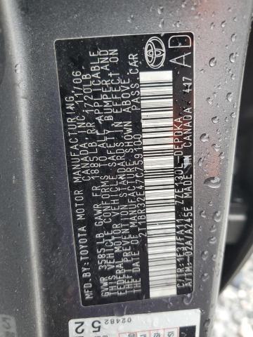 2T1BR32E47C759100 - 2007 TOYOTA COROLLA CE GRAY photo 12