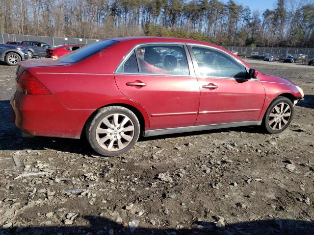 1HGCM66477A061673 - 2007 HONDA ACCORD SE RED photo 3