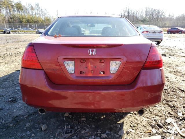 1HGCM66477A061673 - 2007 HONDA ACCORD SE RED photo 6