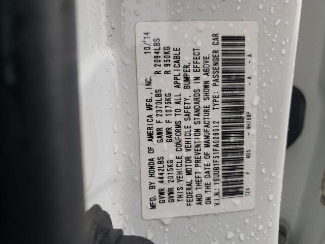 19UUB1F51FA006012 - 2015 ACURA TLX TECH WHITE photo 13