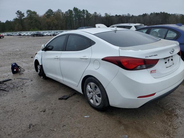 5NPDH4AE0GH776590 - 2016 HYUNDAI ELANTRA SE WHITE photo 2