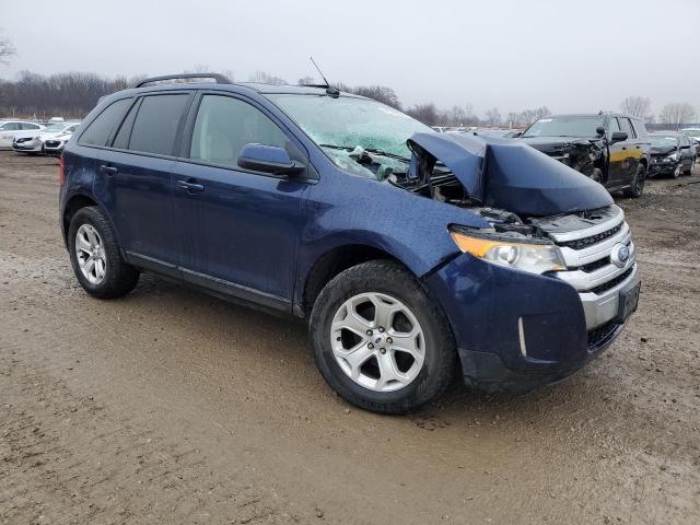 2FMDK4JC5CBA66196 - 2012 FORD EDGE SEL BLUE photo 4