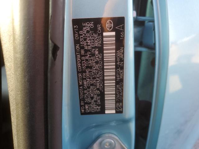 JTDKDTB33D1052745 - 2013 TOYOTA PRIUS C 青色 照片 12