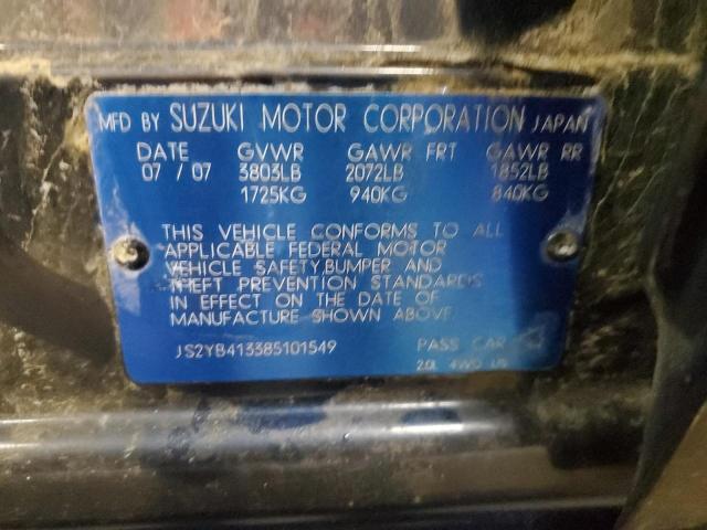 JS2YB413385101549 - 2008 SUZUKI SX4 BASE BLUE photo 12