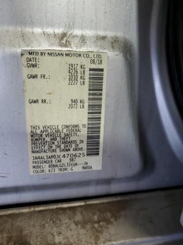 1N4AL3AP0JC470625 - 2018 NISSAN ALTIMA 2.5 Gümüş foto 12