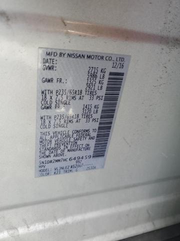 5N1DR2MM7HC649459 - 2017 NISSAN PATHFINDER S Сріблястий фото 13