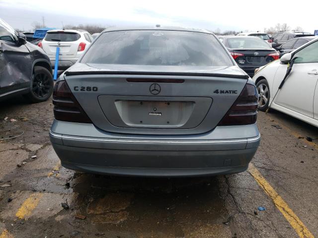 WDBRF92H77F877443 - 2007 MERCEDES-BENZ C 280 4MATIC BLUE photo 6