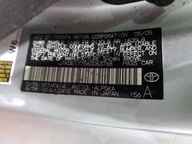 JTKDE177560063768 - 2006 TOYOTA SCION TC GRAY photo 12