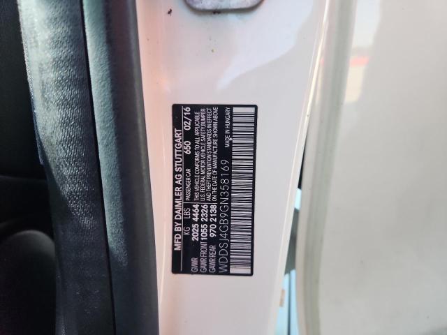 WDDSJ4GB9GN358169 - 2016 MERCEDES-BENZ CLA 250 4MATIC WHITE photo 12