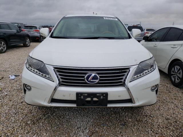 2T2ZB1BA7FC004442 - 2015 LEXUS RX 450H WHITE photo 5