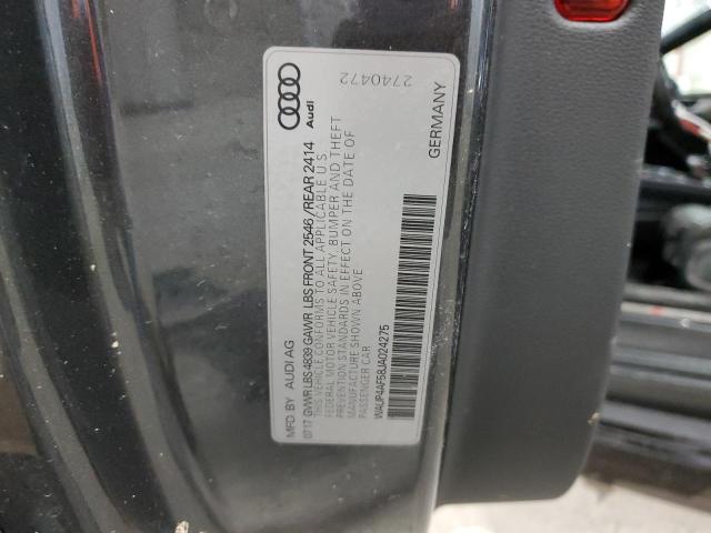 WAUP4AF58JA024275 - 2018 AUDI S5 PREMIUM PLUS ნაცრისფერი ფოტო 12