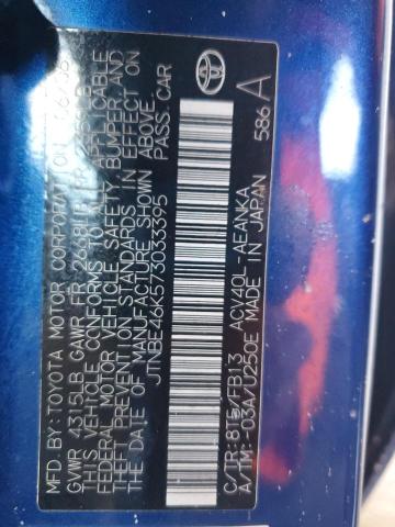 JTNBE46K573033395 - 2007 TOYOTA CAMRY CE ლურჯი ფოტო 12