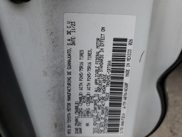 3TYSX5EN5PT022609 - 2023 TOYOTA TACOMA ACCESS CAB Biały zdjęcie 12