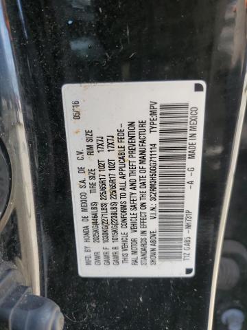 3CZRM3H50GG711114 - 2016 HONDA CR-V EX BLACK photo 13