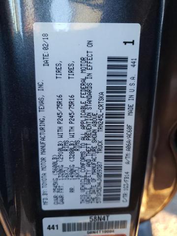 5TFSX5EN4JX059387 - 2018 TOYOTA TACOMA ACCESS CAB გრაფიტი ფოტო 12