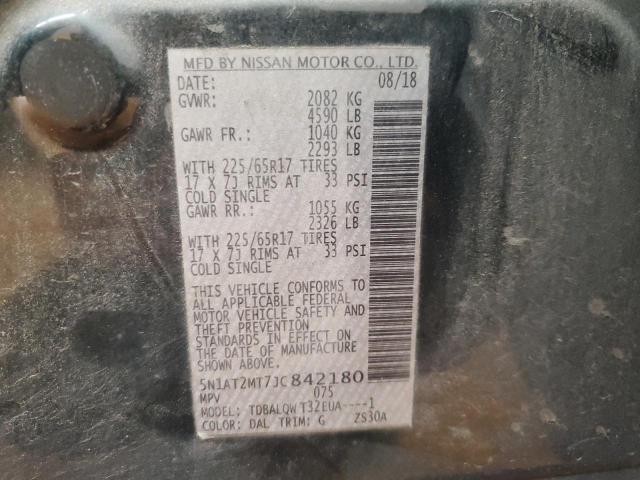 5N1AT2MT7JC842180 - 2018 NISSAN ROGUE S Yaşıl foto 13