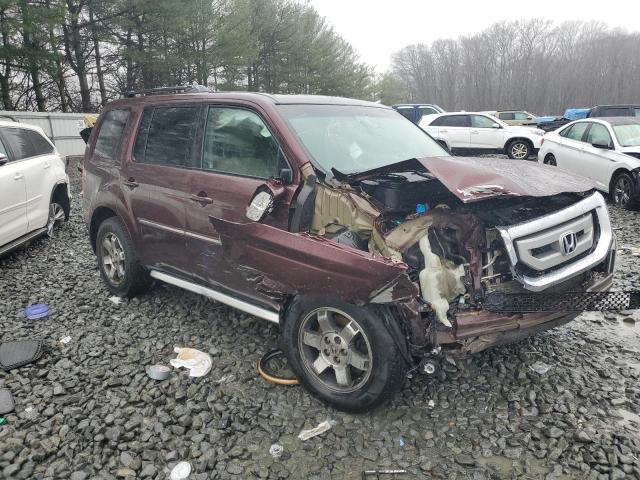 5FNYF4H91BB084684 - 2011 HONDA PILOT TOURING BURGUNDY photo 4